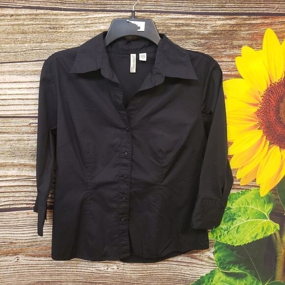 " St John's Bay " set of two Women's Mud Sleeve Tops Size : MP/ M Pre-owned - Picture 5 of 9